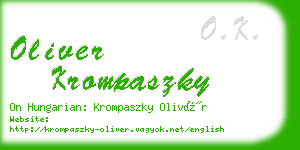 oliver krompaszky business card